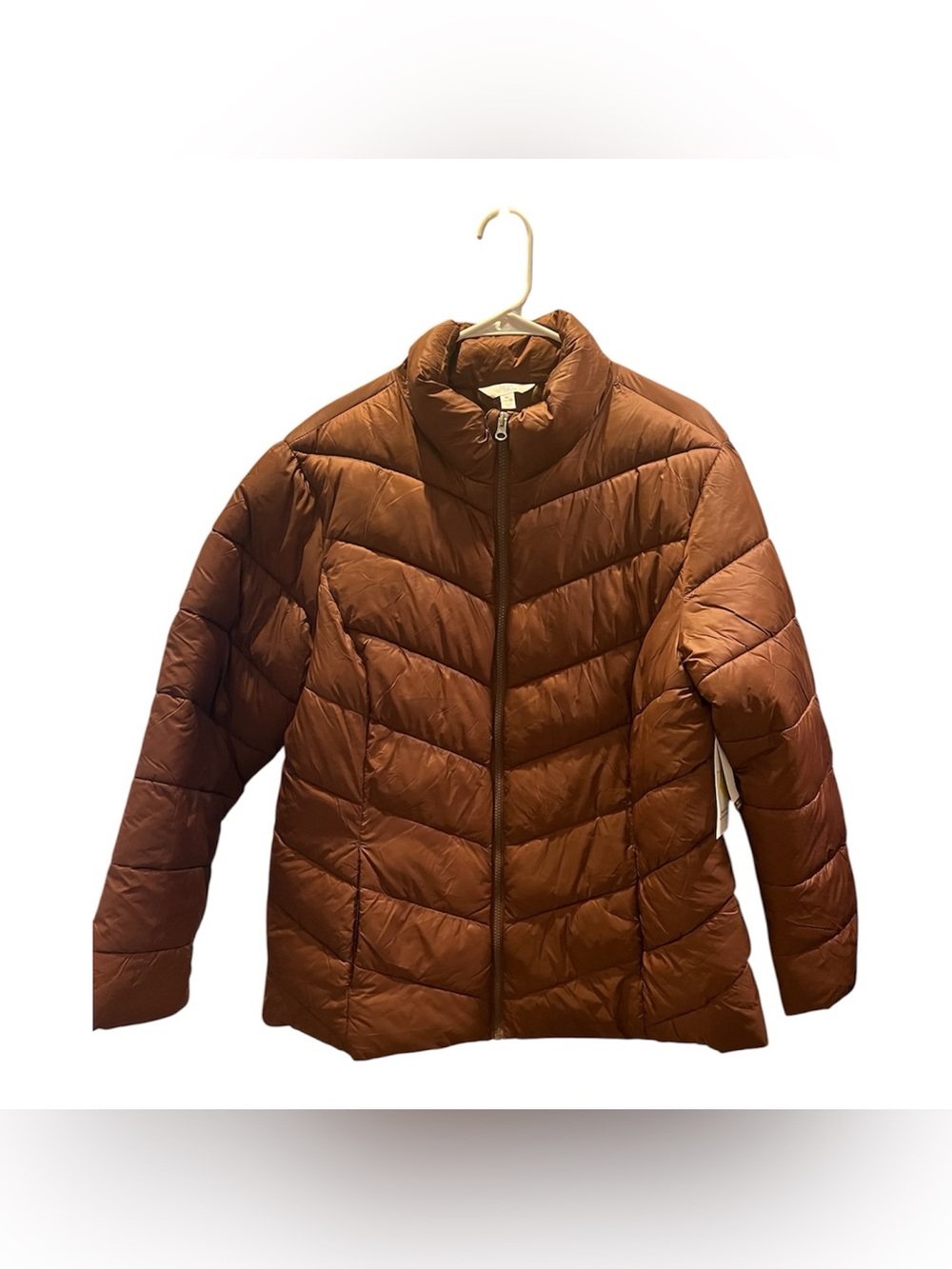 Puffer Jacket NWT Brown Full Zip Size XL